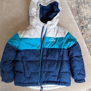 L.L. Bean Kids' Teal and Navy Puffer Jacket